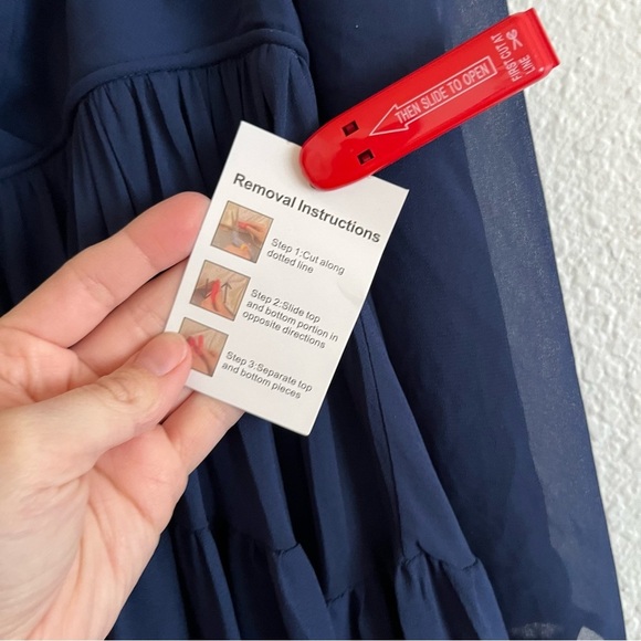 Mac Duggal Faux Wrap Illusion Long Sleeve Tiered Gown in Midnight NWT 55311 - Picture 9 of 10